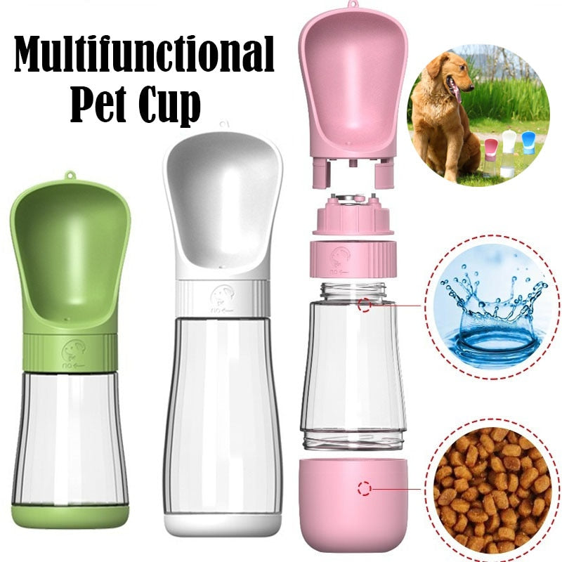 Portable Dog Water Bottle Food and Water Container For Dog Pets Feeder Bowl Outdoor Travel Multifunctional Drinking Bowls