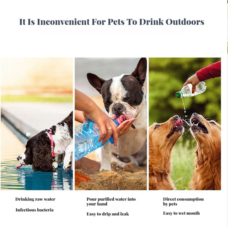 Portable Dog Water Bottle Food and Water Container For Dog Pets Feeder Bowl Outdoor Travel Multifunctional Drinking Bowls