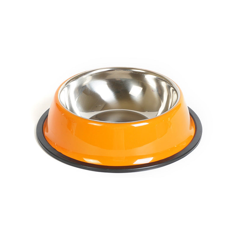 Color: orange, Size: 26 - pet bowl pet feeding basin