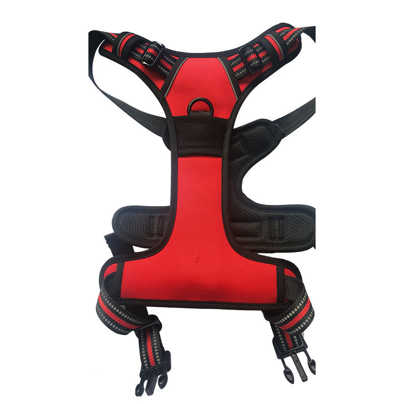 Color: Red, Size: XL - Reflective explosion-proof vest type dog harness