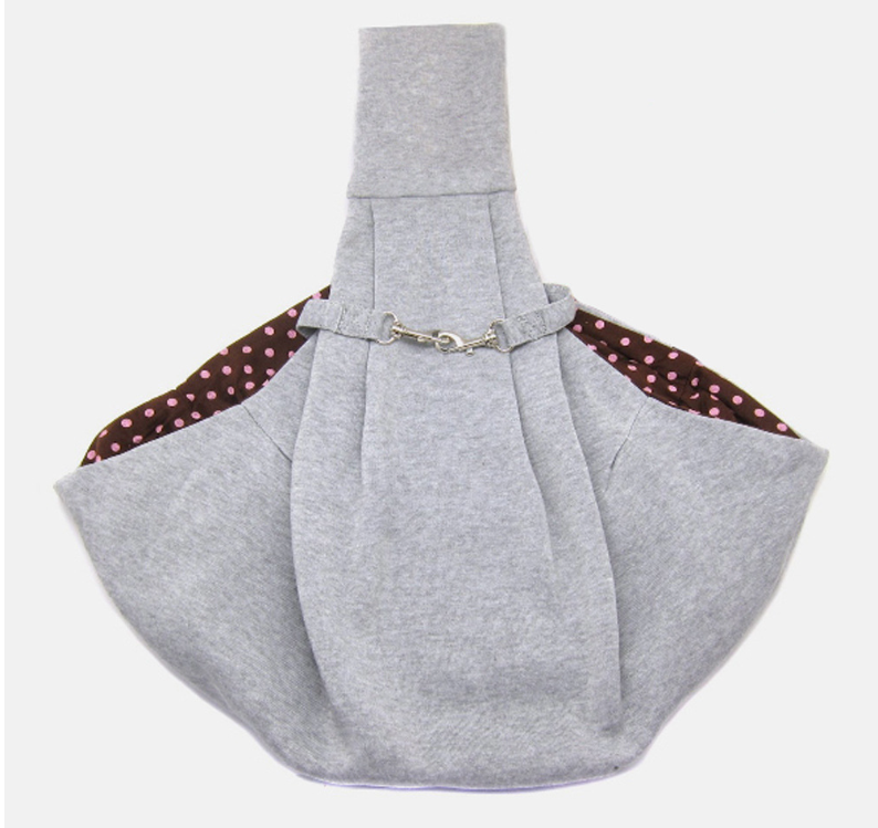 Color: Gray - Pet shoulder bag foldable pet bag