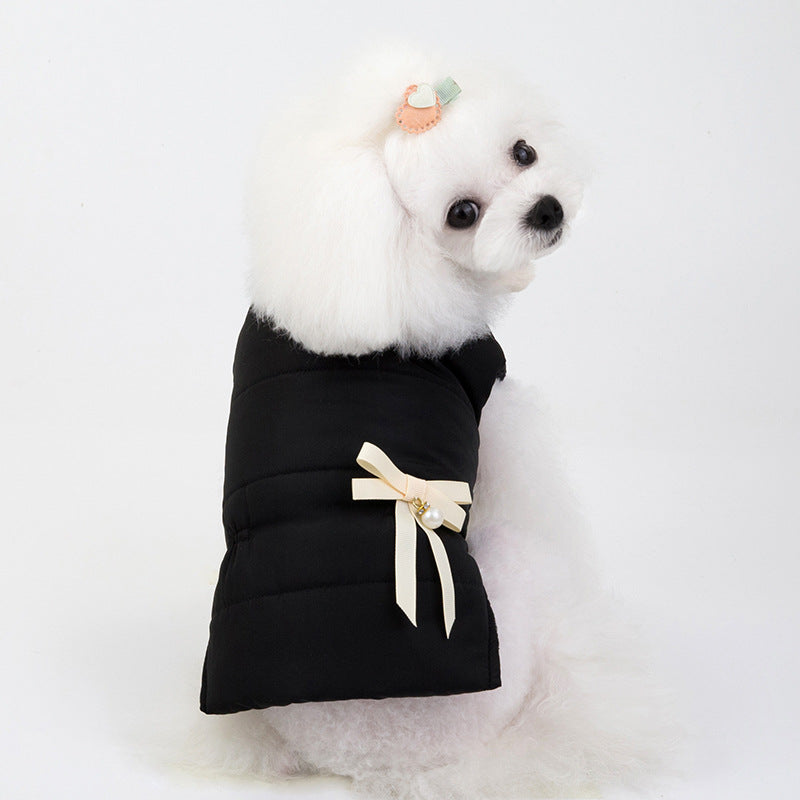 Pet clothes with bow