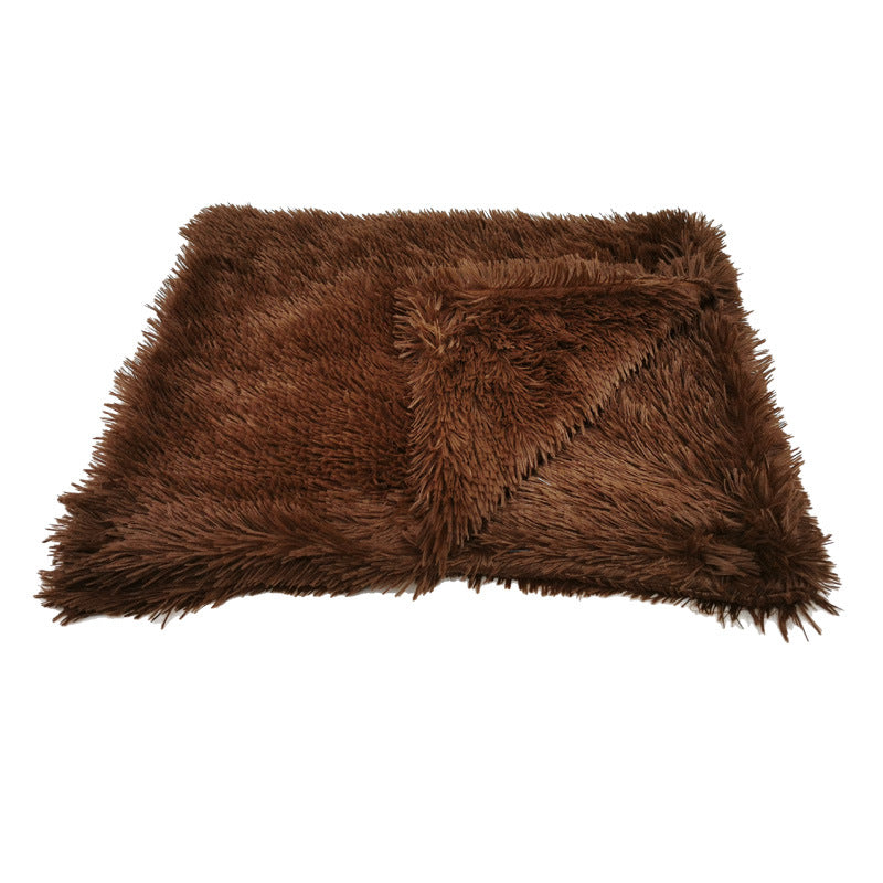 Color: Brown, Size: S - Benepaw Warm Plush Throw Dog Blanket