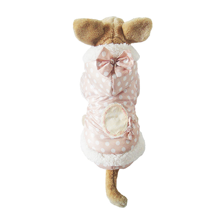 Polka Dot Cotton Jacket Dog Clothes Down Jacket