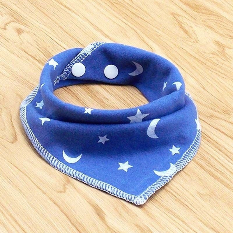 Color: Blue B - Cat and dog triangle scarf