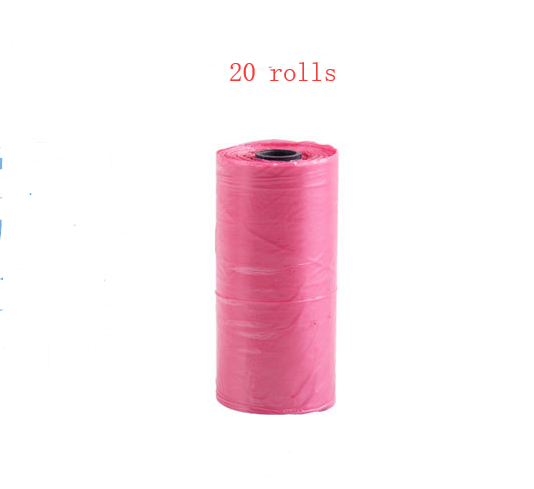 Color: Rose Red, style: 20rolls Garbage bag - Pet bone type garbage bag dispenser