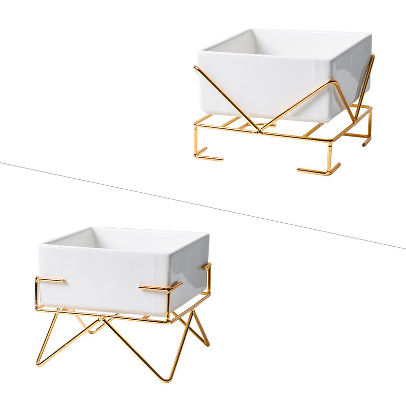 Color: White, style: B - Protect the cervical spine pet bowl