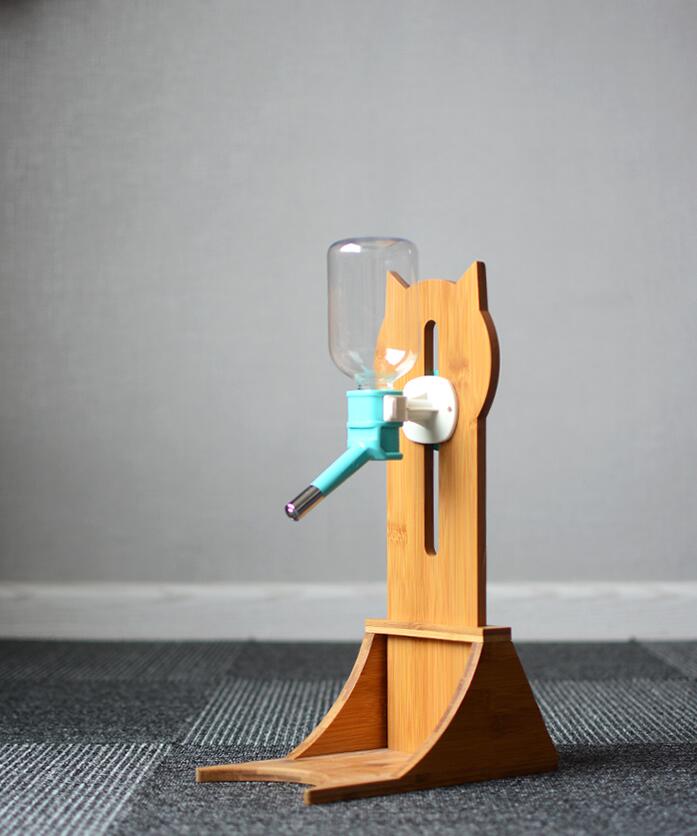 Color: Green, style: Bamboo - Cat Drinking Water Dispenser Drinking Fountains Cat Drinking Water Dog Drinking Water Pet Supplies Cat Kettle