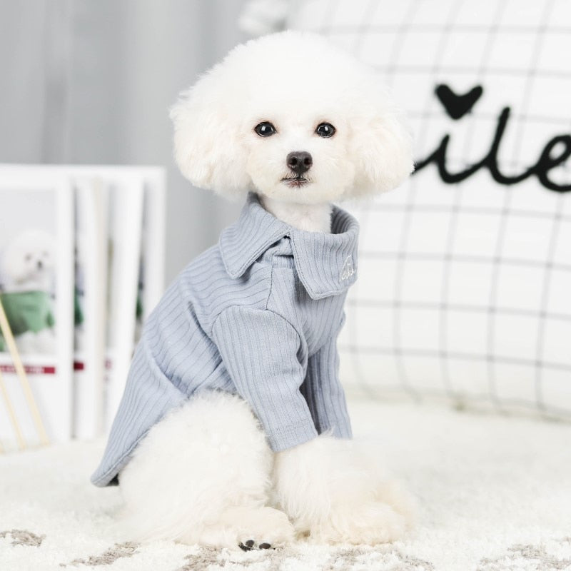 Dog clothes autumn and winter cotton bottoming shirt to keep warm Teddy clothes small dog Bomei cat pet