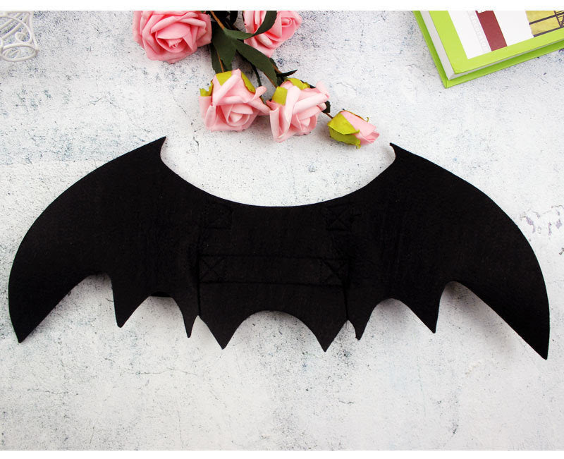 Color: Black, style: Bat style-L, Size:  - Halloween Costume Pet Bat Wing Pet Cosplay Prop Halloween Clothes Cat Dog Costume Pets Products
