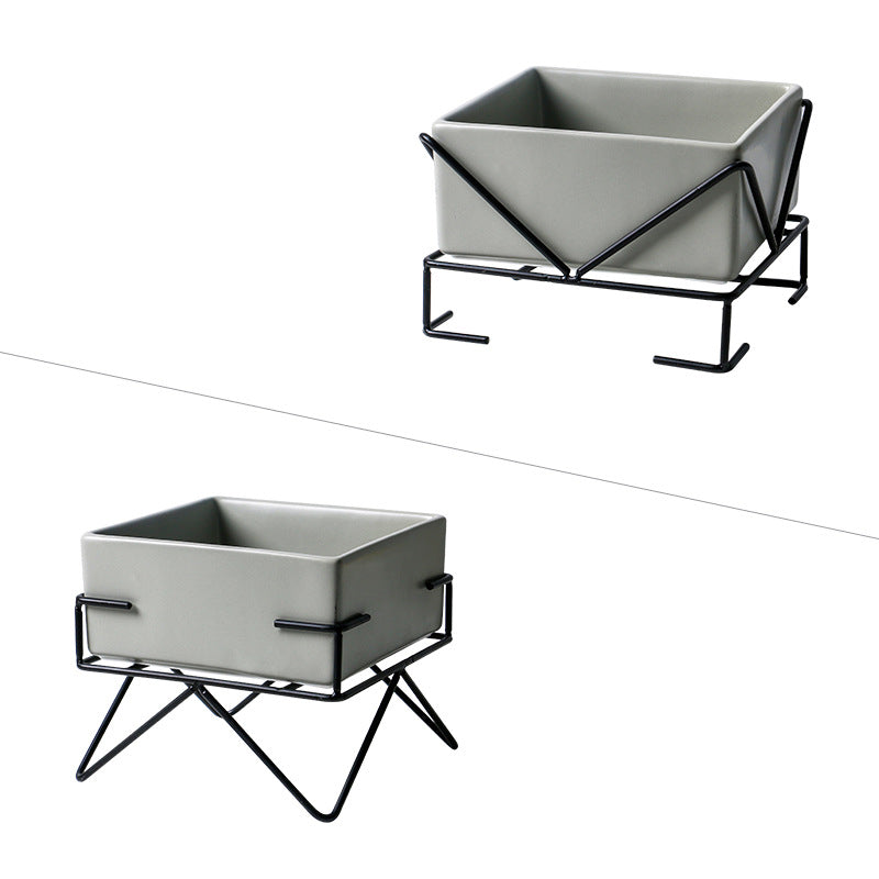 Color: Grey, style: B - Protect the cervical spine pet bowl