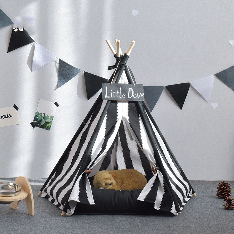 Color: Black, Size: L - Detachable pet tent
