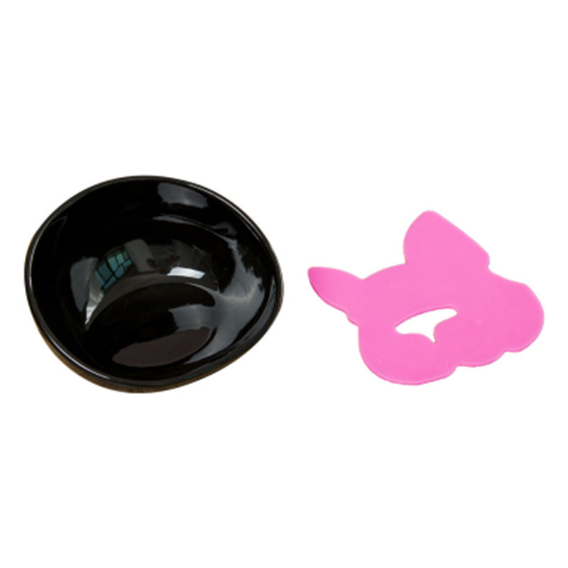 Color: Black, Style: Bowl - Pet ceramic bowl