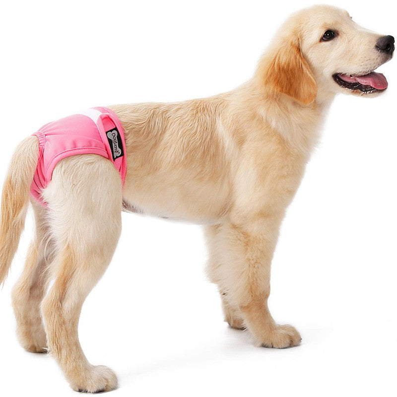Color: Pink, Size: XS - Breathable polyester bitch physiological pants