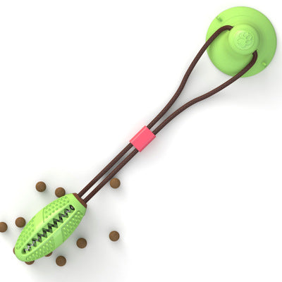 style: C - Dog Toys Silicon Suction Cup Tug Interactive Dog Ball Toy For Pet Chew Bite Tooth Cleaning Toothbrush Feeding Pet Supplies