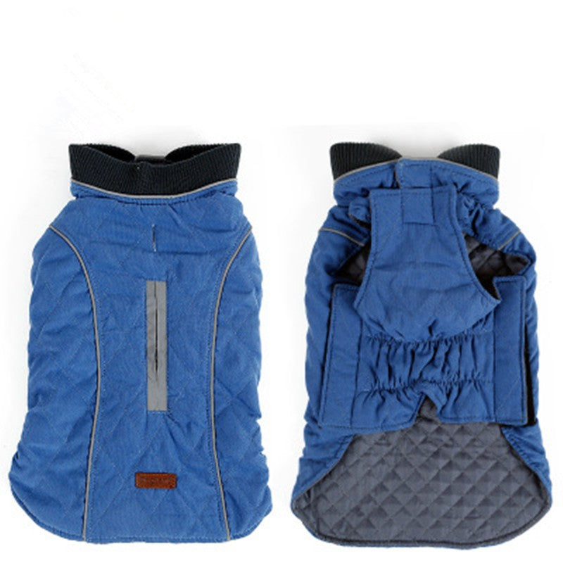 Color: Blue, Size: XXL - A Pet Thermal Jacket Vest