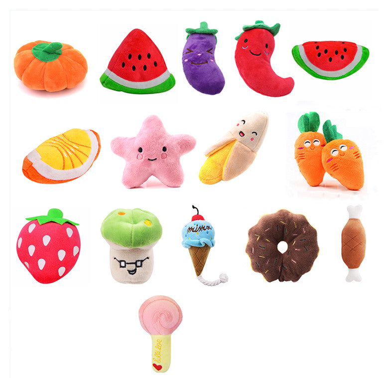 style: Set - Gooddog, Dog, Plush Vocal Toys, Fruits, Cartoons, Pets, Cats, Toys, Pet Supplies
