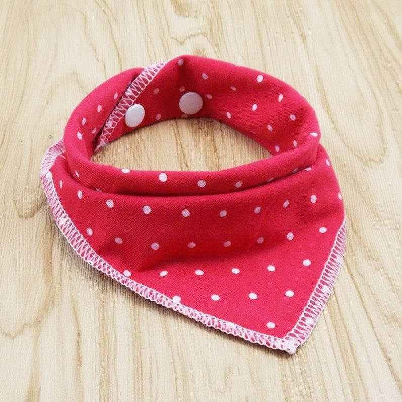 Color: Red - Cat and dog triangle scarf