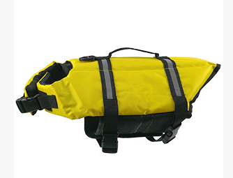 Color: Yellow, Size: M - Reflective Pet Life Jacket Outdoor Safety Training Suit Swimwear