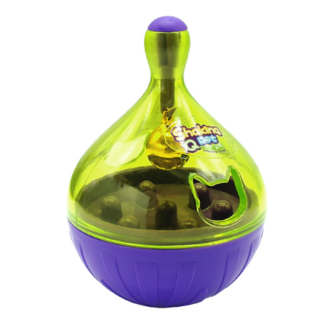 Style: Small purple tumbler - Interactive Cat IQ Treat Ball Toy Smarter Pet Toys Food Ball Food Dispenser For Cats Playing Training