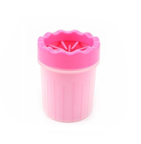 Color: pink, Size: XL - Silicone Dog Paw Washer Cup