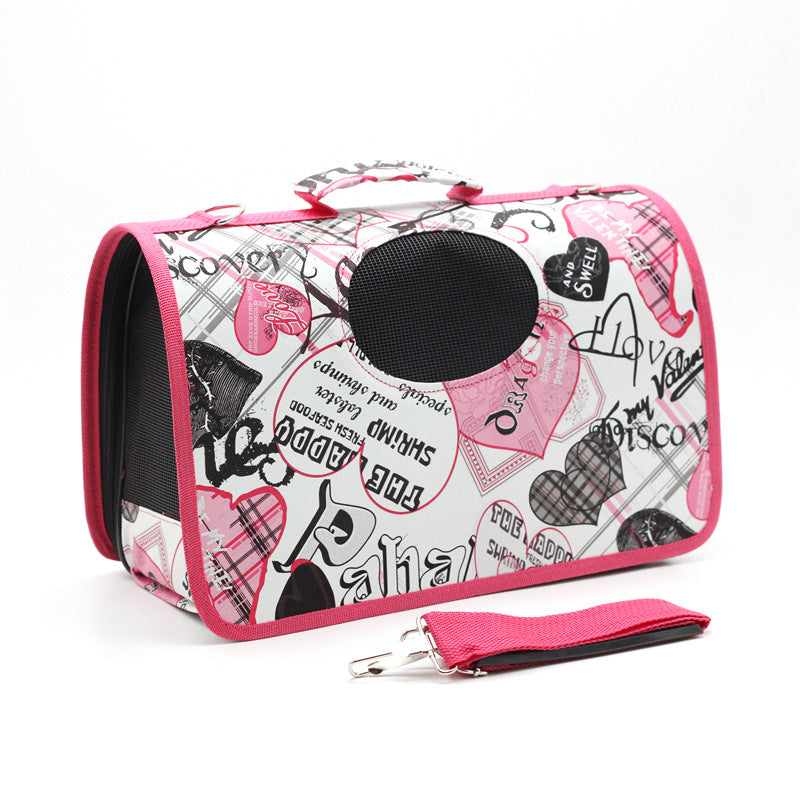 Color: M, format: Pink heart - Dog out bag