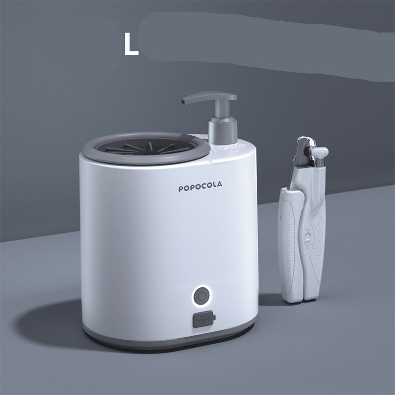 Color: White, style: D - Dog Foot Artifact Machine Electric Pet Cat Foot Cleaner Cup