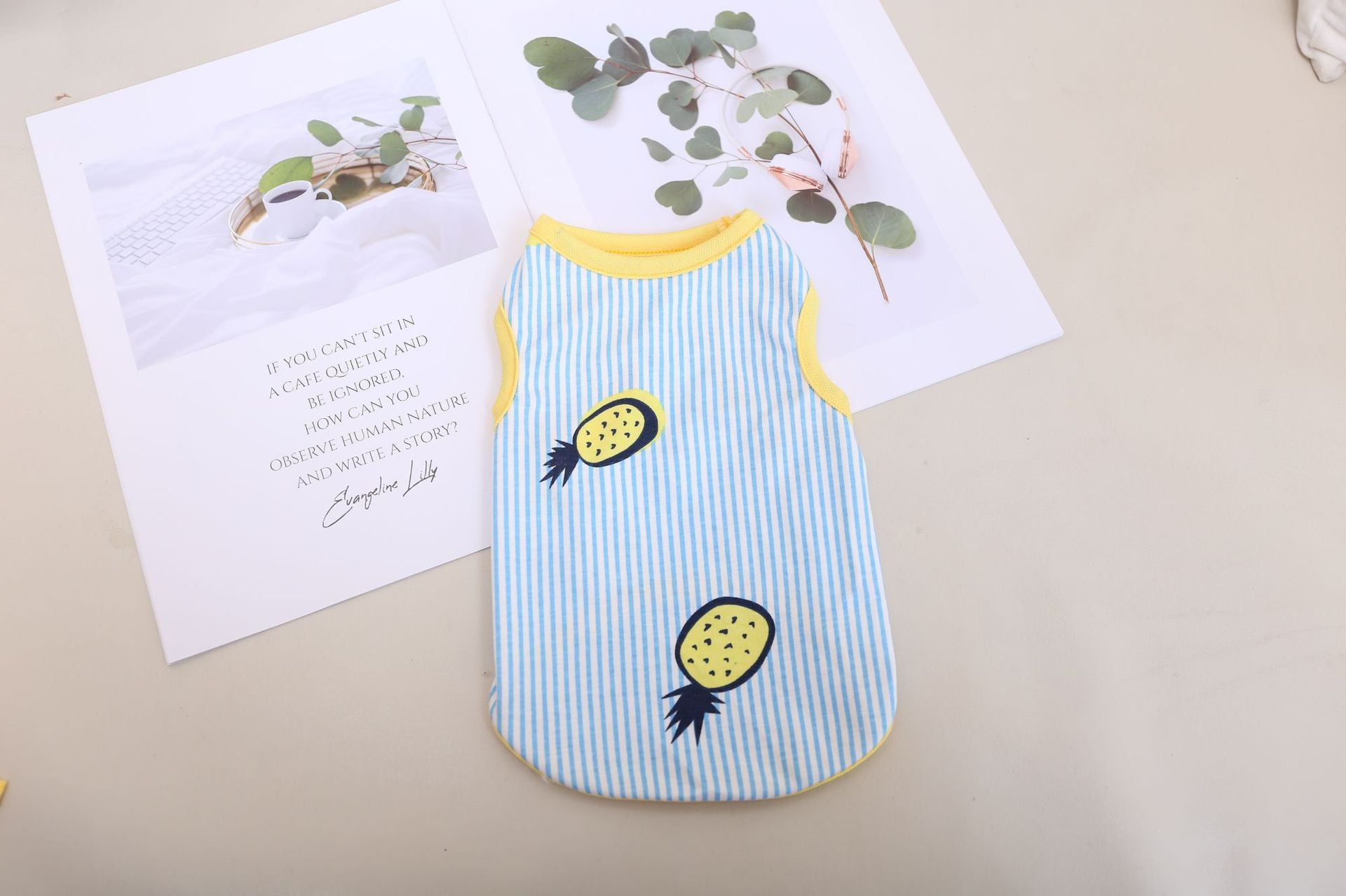 Color: Vest blue, Size: L - Pet Clothing Thin Breathable Cotton Sling Dress Vest Couple Clothing
