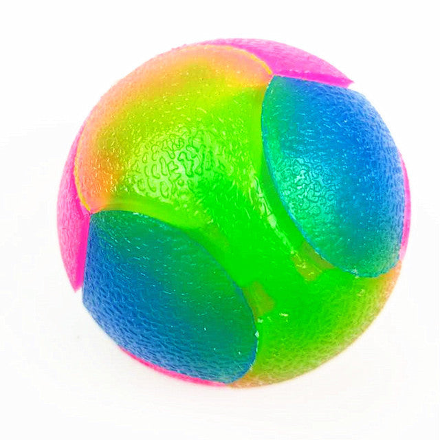 style: B - High Stretch Dog Toy Ball Luminous Tricolor Ball
