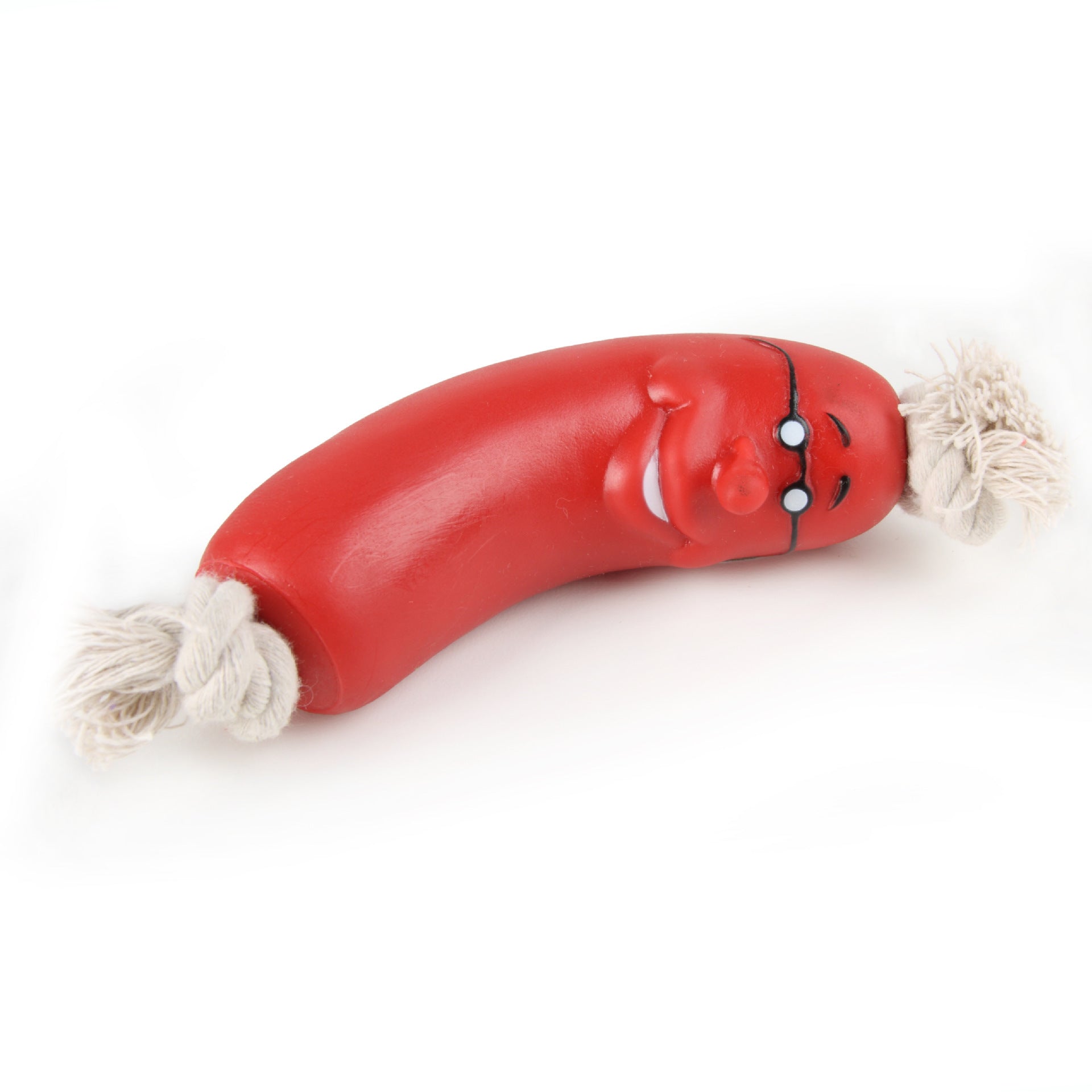 Color: Red, style: Single section - Sausage gnaws pet toys