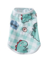 Spring and summer 2021 new pet vest full of cute little dinosaur cat clothes little dog puppy cat clothes