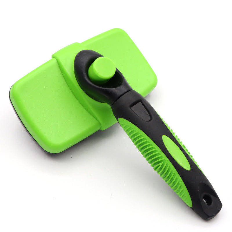 Color: Green - Pet Hair Removal Grooming Comb Cleaning Kit Nail Clippers