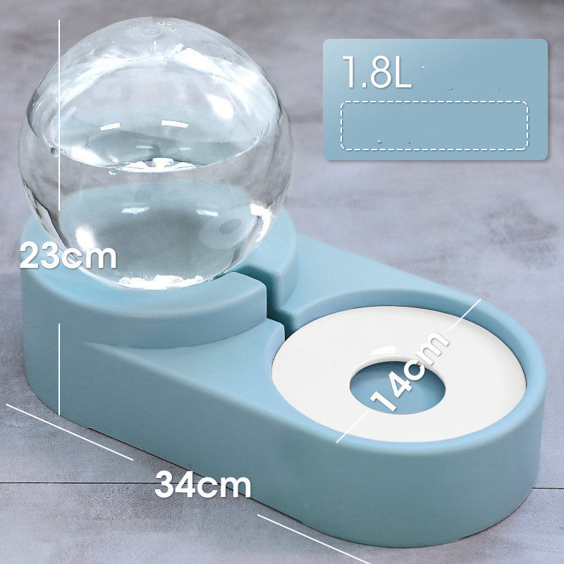 Color: 2 - New Bubble Ball Pet Dog Bowls Fountain Cat Food Automatic Feeder 1.8L For Kitten Water Drinking Bowl Feeding Container