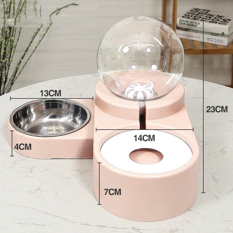 Color: 12 - New Bubble Ball Pet Dog Bowls Fountain Cat Food Automatic Feeder 1.8L For Kitten Water Drinking Bowl Feeding Container