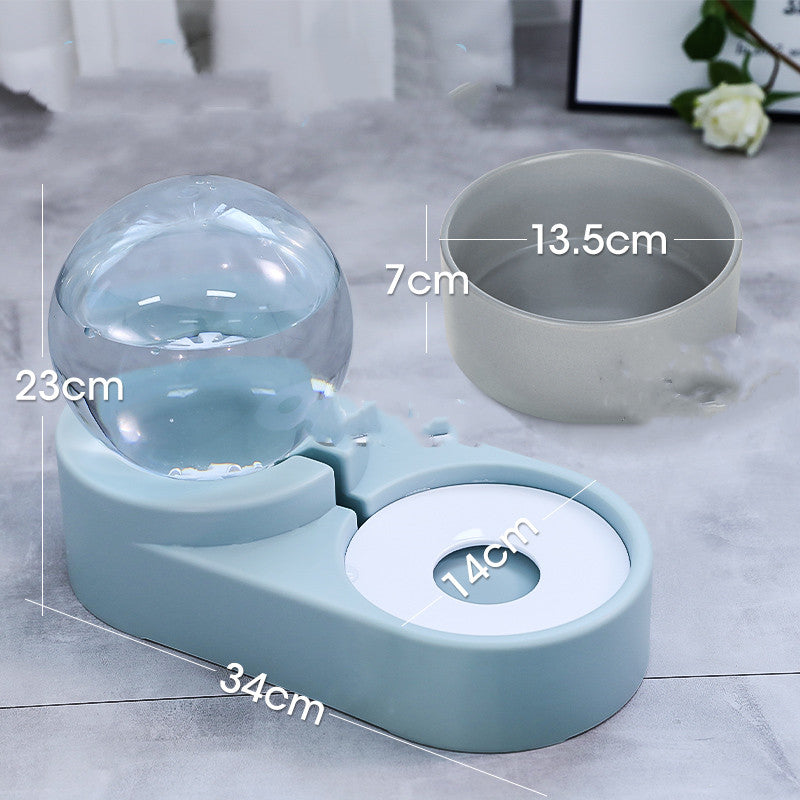 Color: 8 - New Bubble Ball Pet Dog Bowls Fountain Cat Food Automatic Feeder 1.8L For Kitten Water Drinking Bowl Feeding Container
