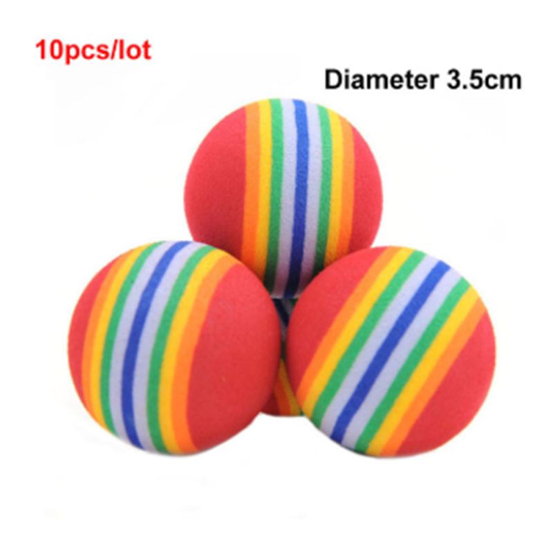EVA Pet Rainbow Ball Cat Foam Colorful Bouncy Ball