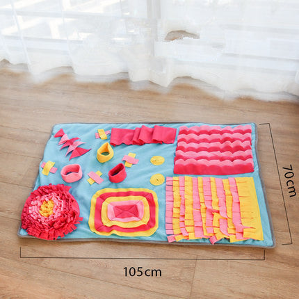 style: C - Pet Sniffing Mat Dogs Consume Energy Training Decompression Puzzle Slow Food Toy Blanket
