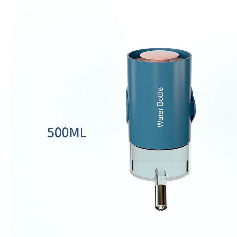 Color: Blue, Dimensions: 500ml - Pet Water Drinker Ball Feeder Hanging Water Drinker Cage Pet Water Cup