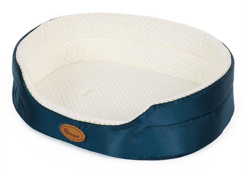 Color: Navy Blue, Size: 80cm - Doghouse Four Seasons Universal Removable And Washable Summer Large Dog Sofa Summer Supplies Pet Bed