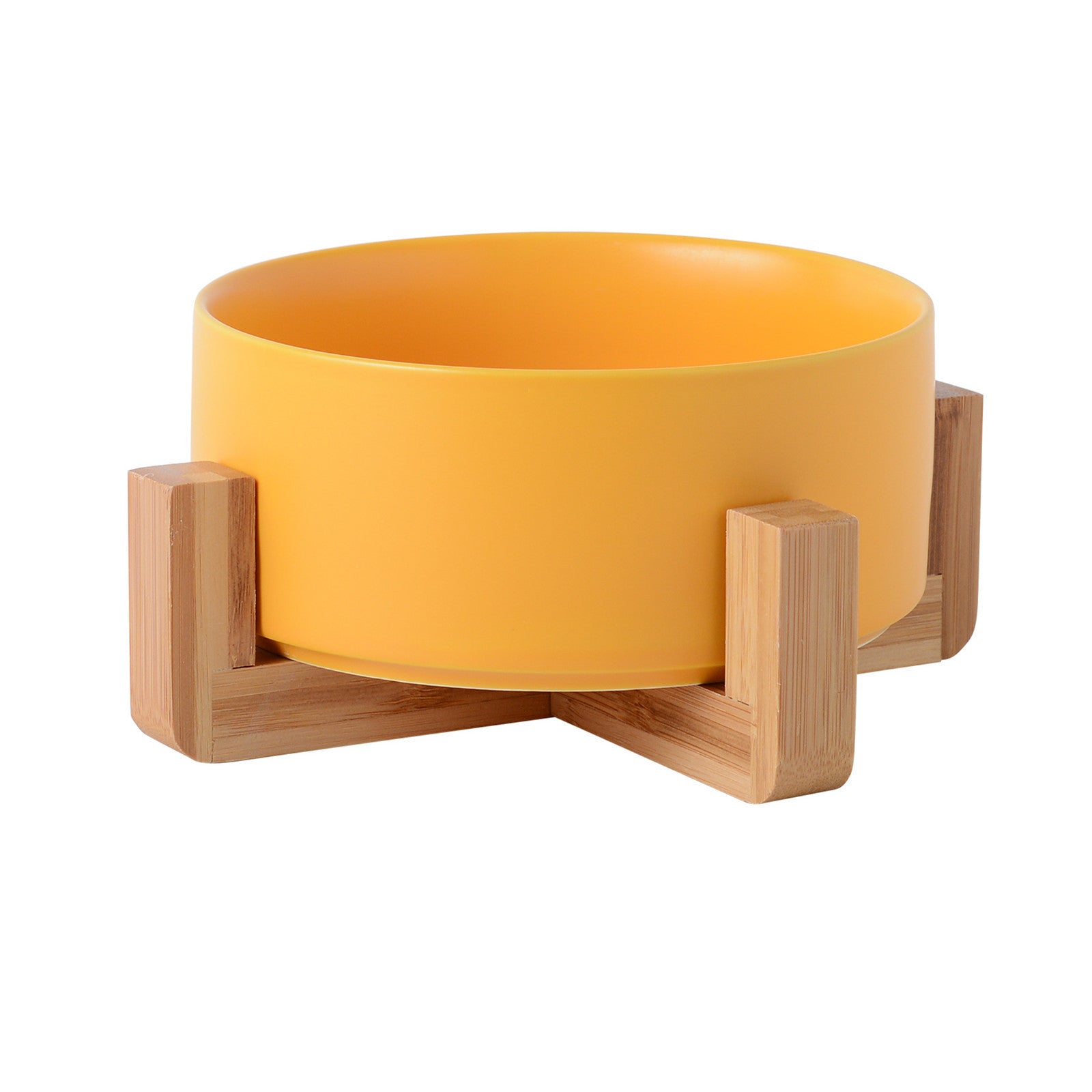 Color: Yellow, style: Wooden frame - Nordic Creative Salad Bowl Instant Noodle Bowl Soup Bowl