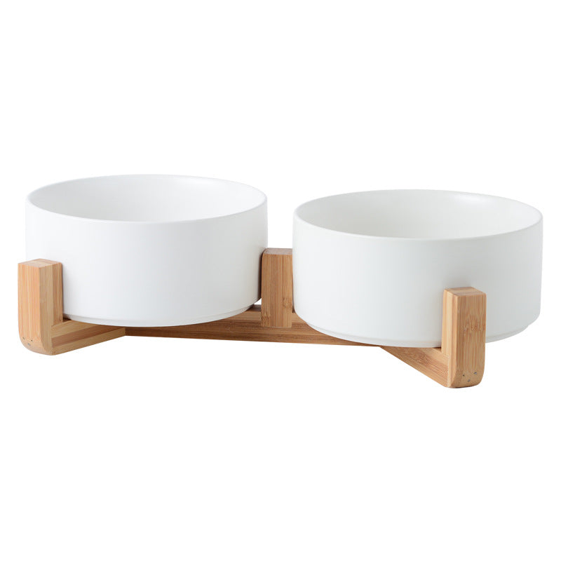 Color: White2, style: Wooden frame - Nordic Creative Multifunctional Fruit Dessert Bowl