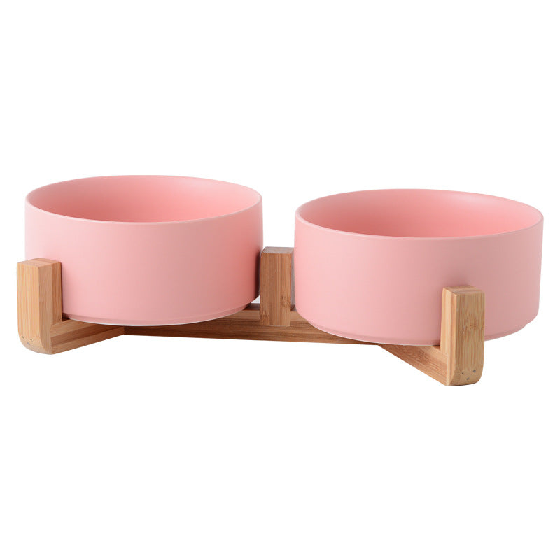 Color: Pink2, style: Wooden frame - Nordic Creative Multifunctional Fruit Dessert Bowl