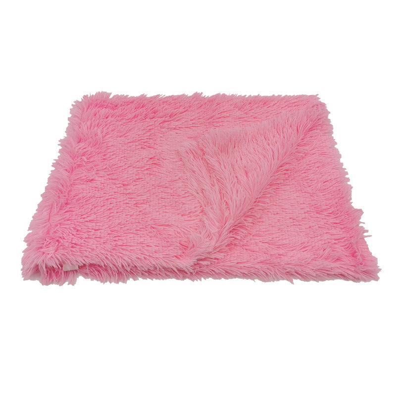 Color: Pink, Size: S - Benepaw Warm Plush Throw Dog Blanket