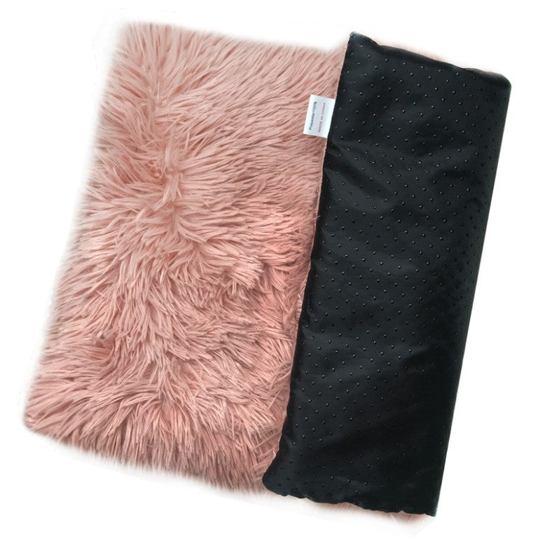 Color: Pink, Size: M - Washable Non-Slip Plush Pet Mat For Large, Medium And Small Dogs In Autumn And Winter