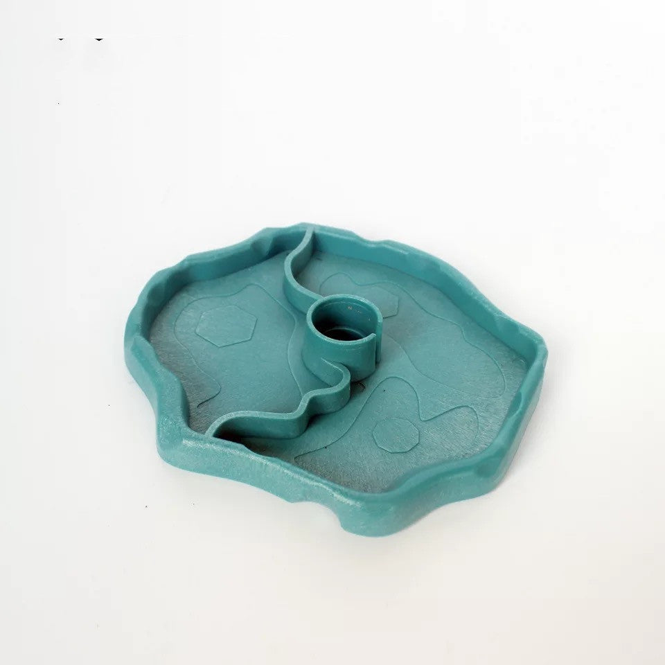 Color: Lake Blue - Reptile Food Basin Tortoise Water Basin Automatic