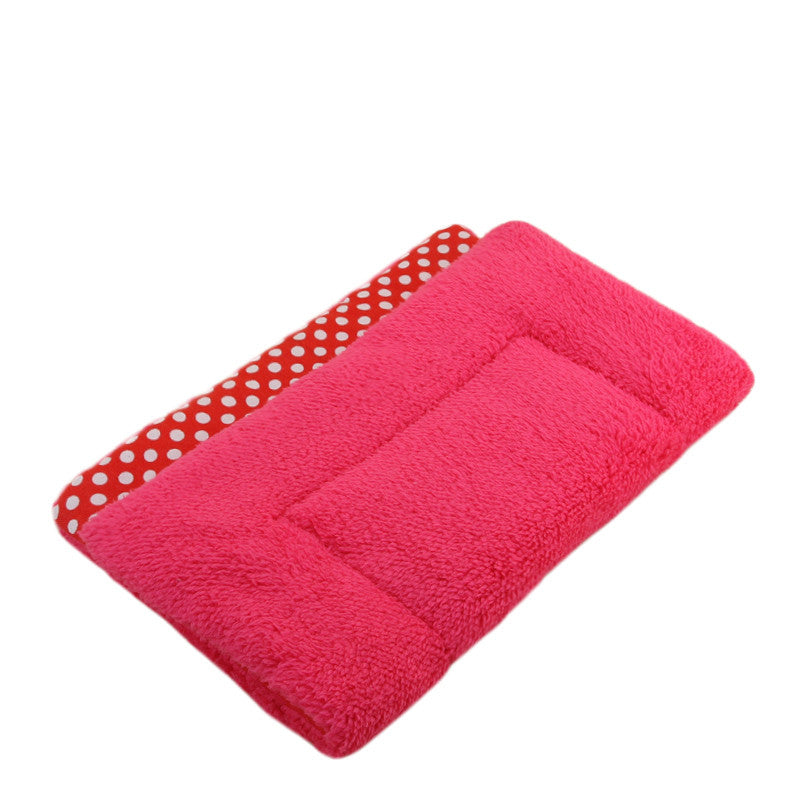 Color: Rose red dots, Size: XL - Winter Bite Resistant Pet Mat