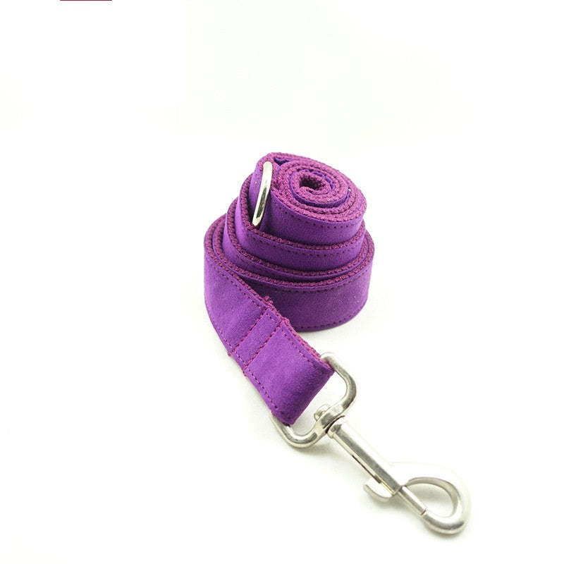 Color: Purple rope, Size: L - Pet bow tie Solid dog collar bow accessories