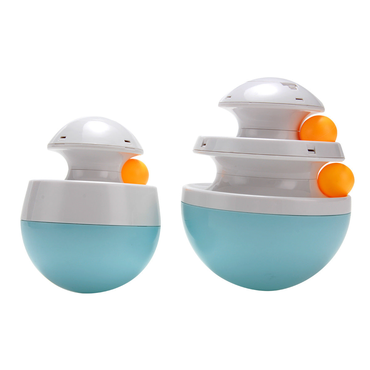 Color: Blue, style: Large - New Pet Toy Food Spilling Tumbler Track Spilling Ball Interactive Slow Food Dog Toy