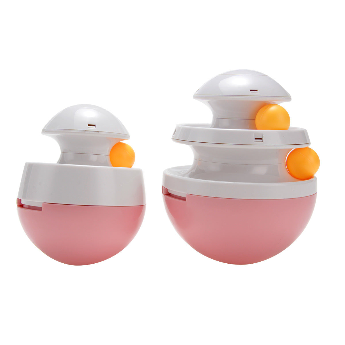 Color: Pink, style: small - New Pet Toy Food Spilling Tumbler Track Spilling Ball Interactive Slow Food Dog Toy