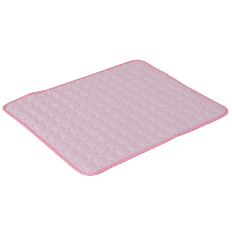 Color: Pink, Size: XL - Pet Summer Portable Ice Silk Cooling Pad